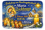 Logo Einladung zum Familiengottesdienst an Maria Lichtmess