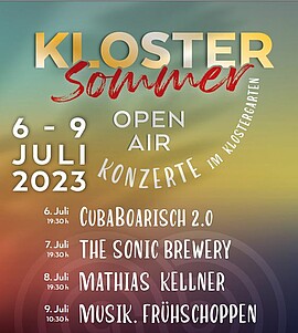 Banner Klostersommer OpenAir mit den CubaBoarisch 2.0