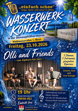 Banner Wasserwerk-Konzert in der Donauphilharmonie mit Olli and Friends - von Alphorn bis Jazz - 