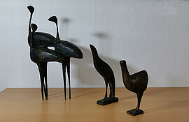 Banner Kunstausstellung Skulpturen und Bilder afrikanischer Tiere