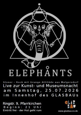 Banner KONZERT zur Kunst- und Museumsnacht- Elephänts *Eintritt frei*
