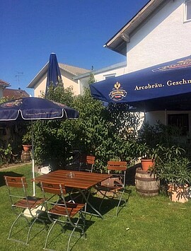 Banner Dämmerschoppen Isarhofener Grill - drunter&drüber, einfach schee