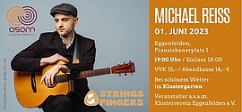 Banner Michael Reiss "STRINGS & FINGERS"