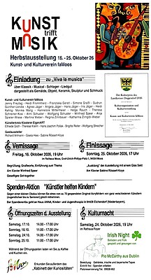 Banner Herbstausstellung des Kunst- und Kulturvereins faMoos
